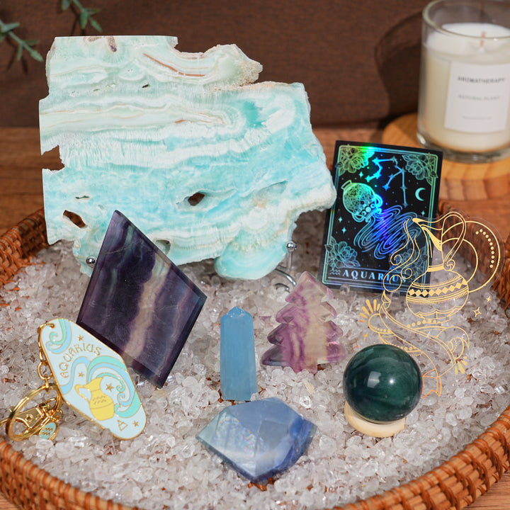 Exclusive Natural Zodiac Crystal Healing Set