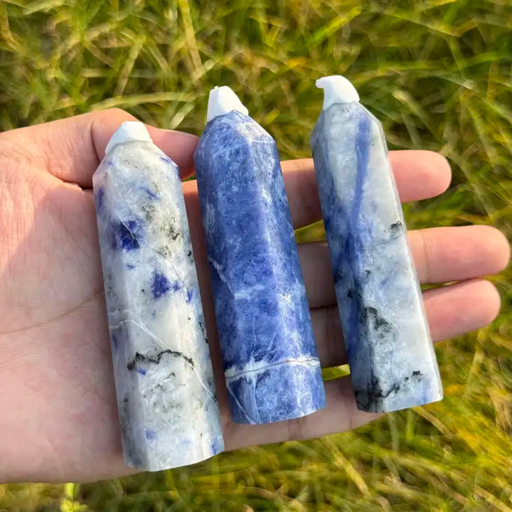 Blue and White Porcelain Sodalite Point
