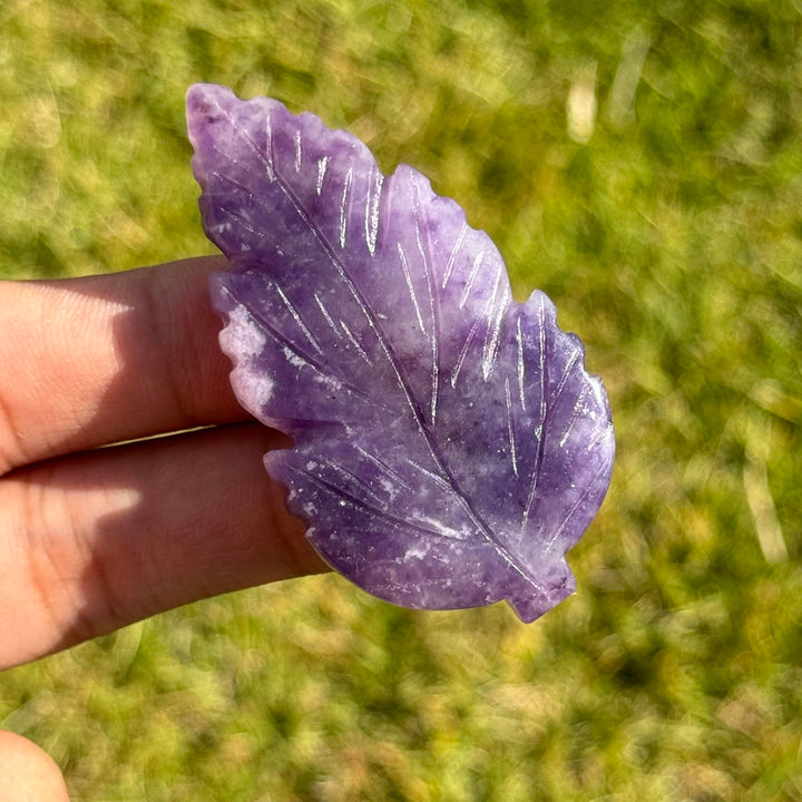 Natural Crystal Carving Leaf