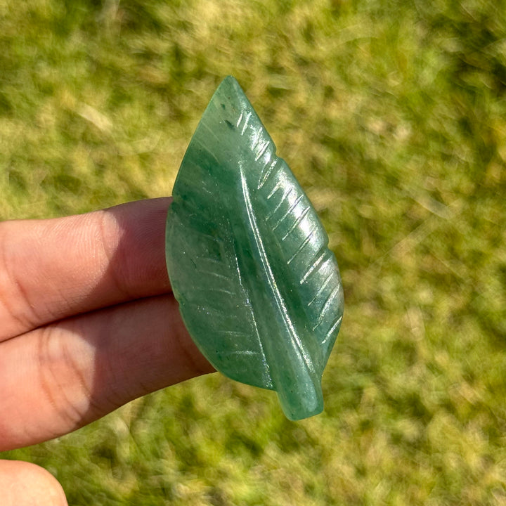 Natural Crystal Carving Leaf