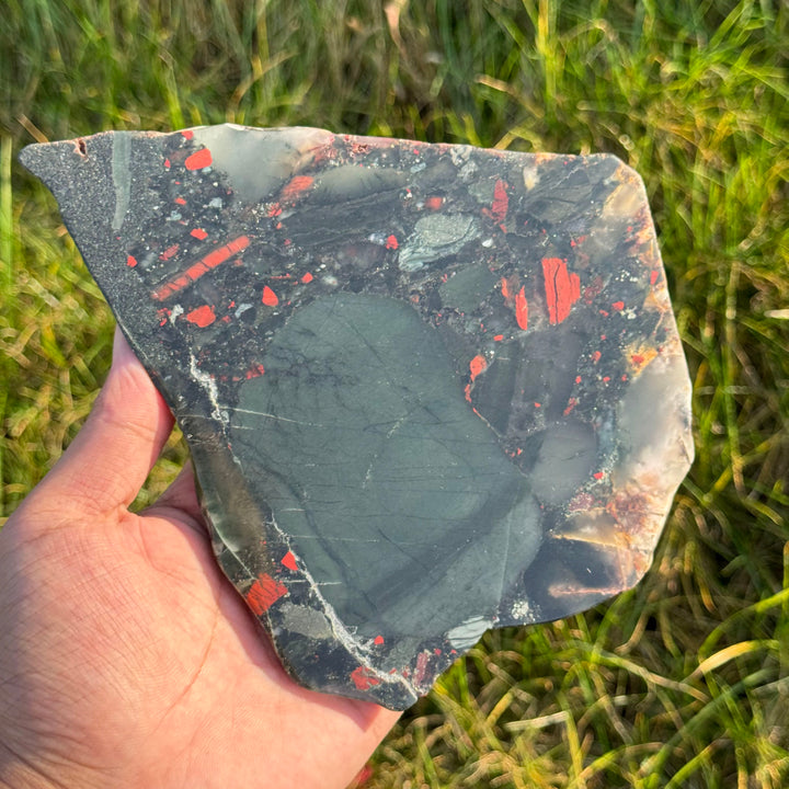 Natural African Bloodstone Slice