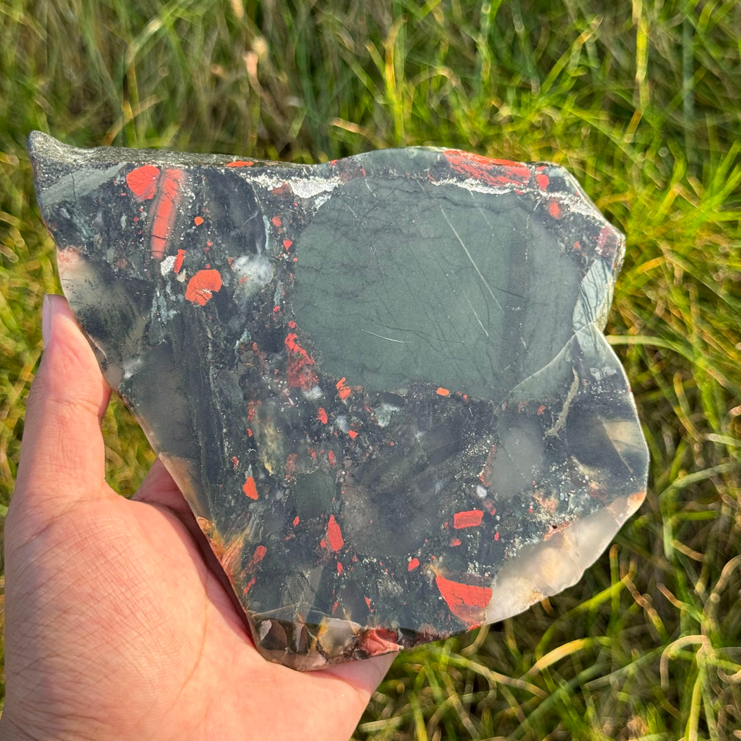Natural African Bloodstone Slice