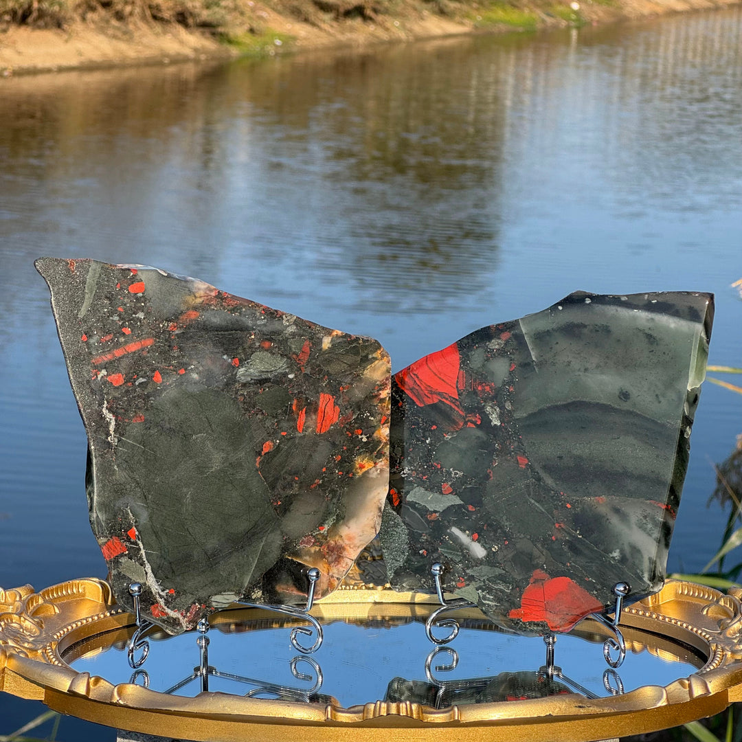 Natural African Bloodstone Slice