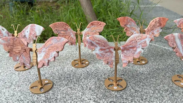 Pink Agate Butterfly