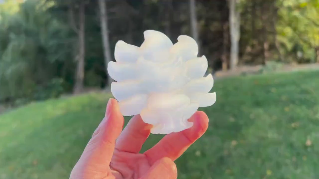Natural Selenite Nine-Tailed Fox