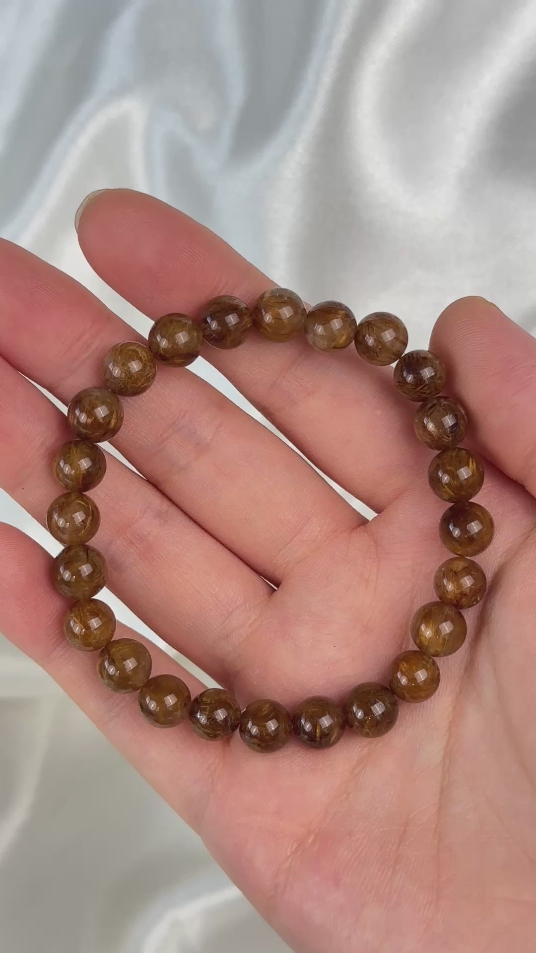 Golden Rutilated Quartz Bracelet 7.4-7.8mm