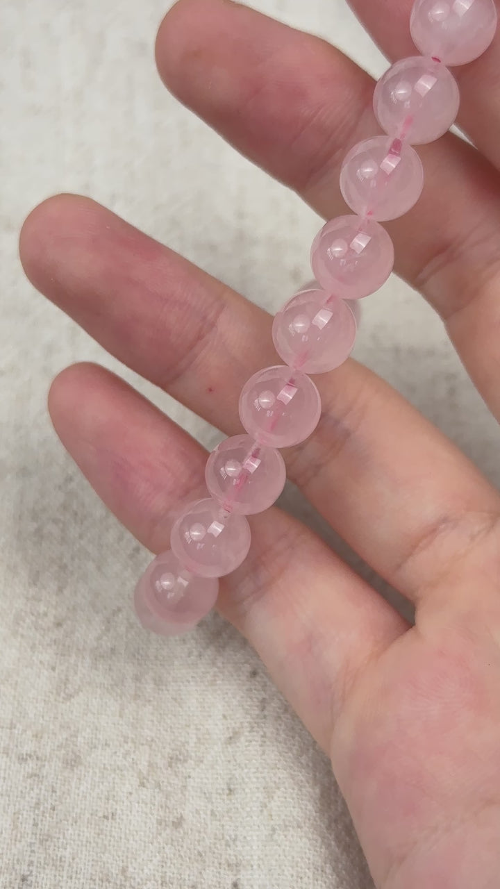 Rose Quartz Bracelet 8.7-8.9mm