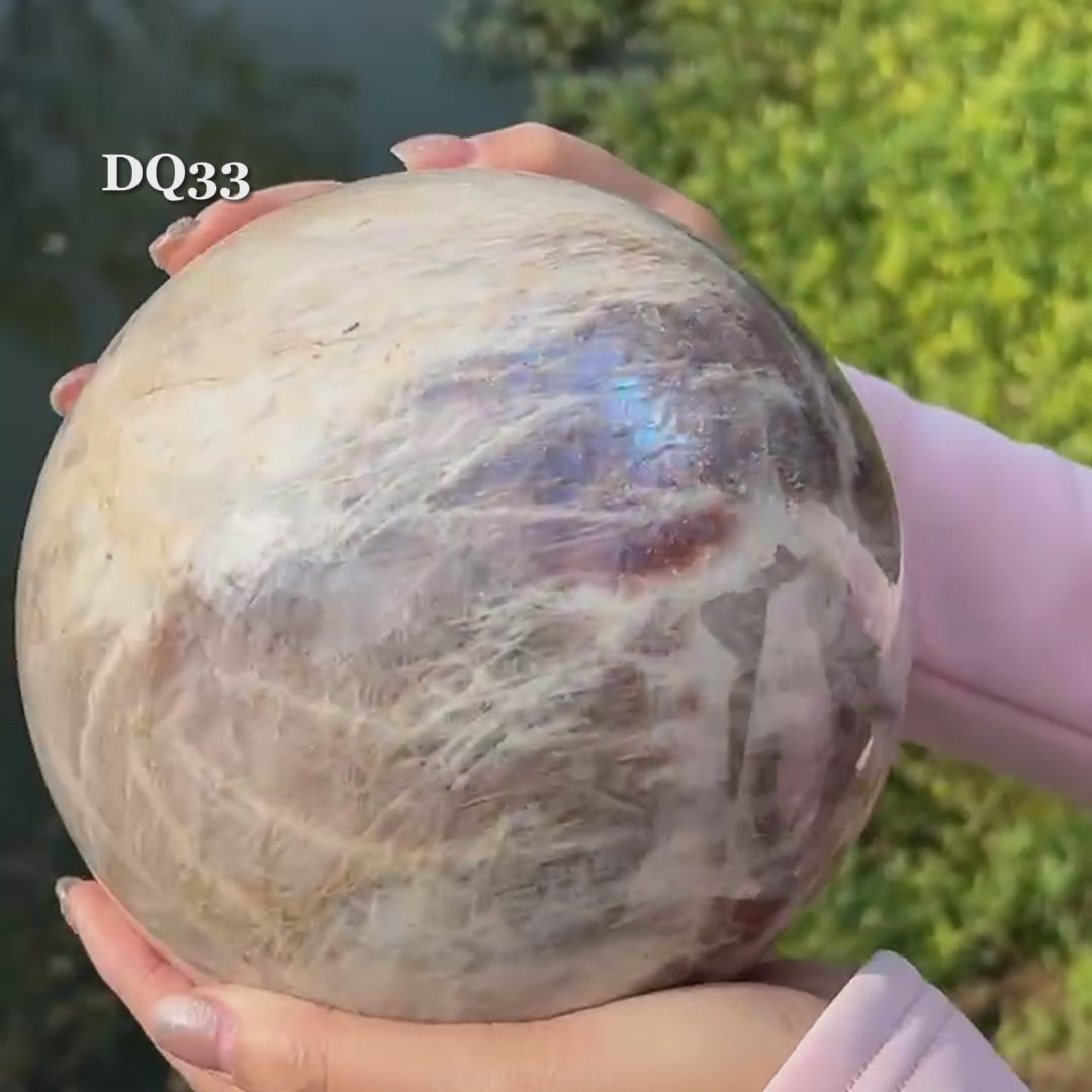 Large Sunstone Moonstone Sphere