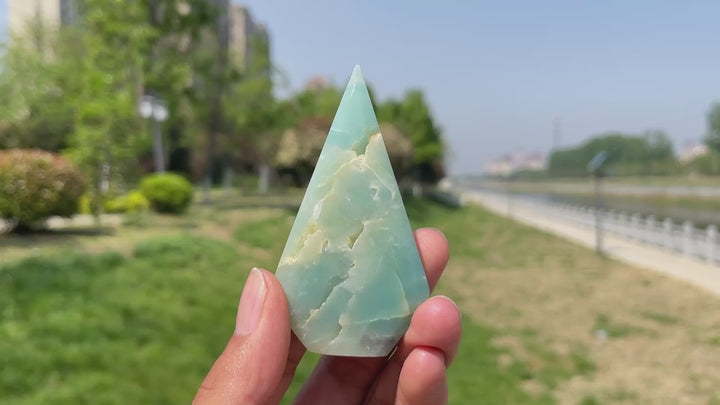 Natural Crystal Blue Quartzite Teardrop