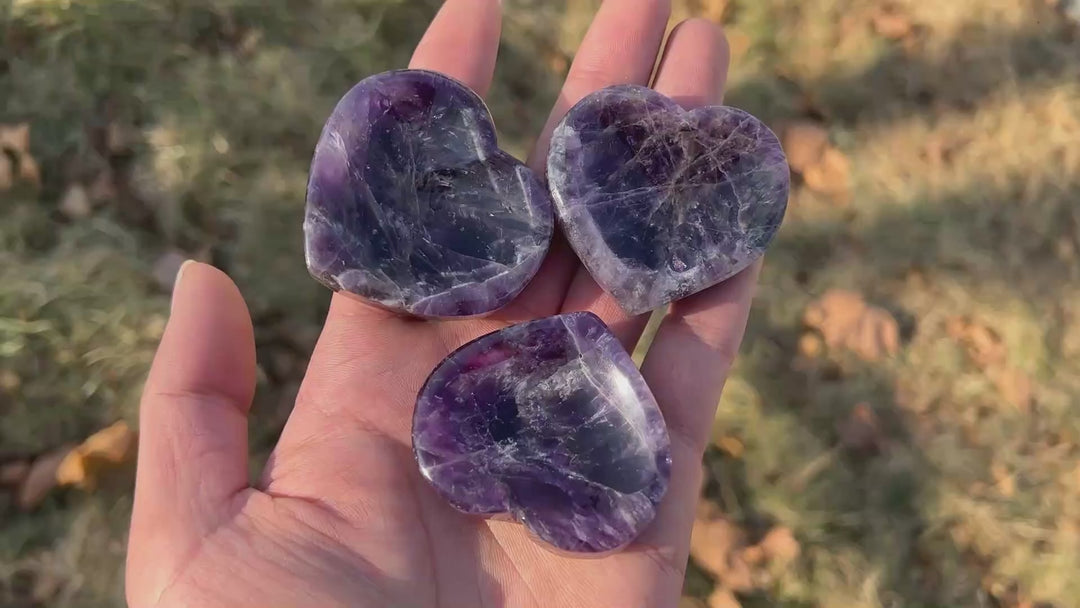 Natural Crystal Dream Amethyst Heart Bowl