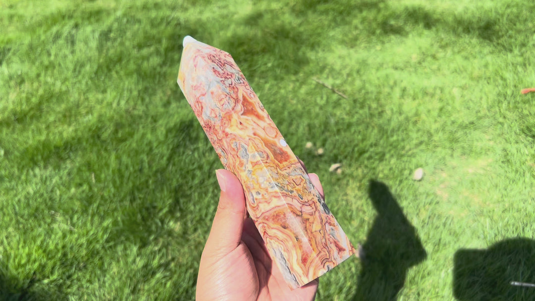 Crazy Lace Agate Tower