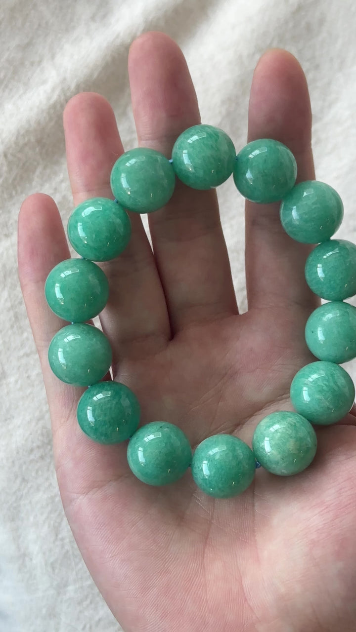 Amazonite Bead Bracelet 14.8-15.1mm