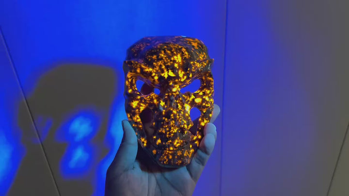 Natural Yooperlite Skull Mask Carving