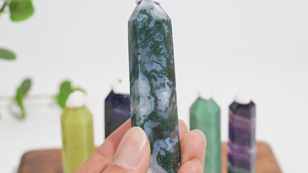 5Pcs Mixed Natural Crystal Tower Point Set