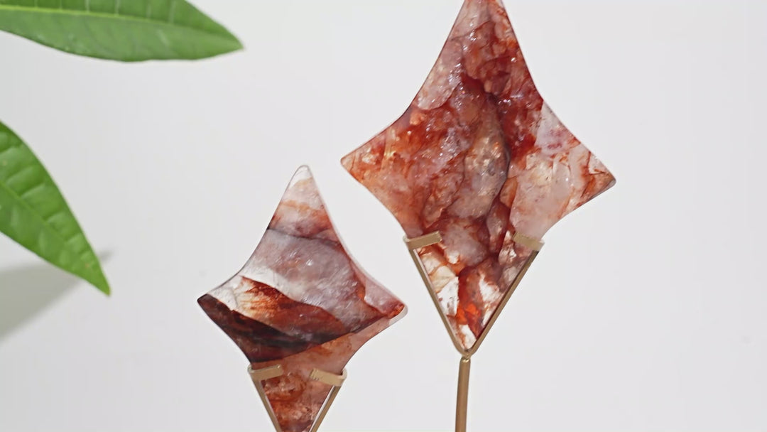 Unique,A Slightly Imperfect Natural Crystal Meteor Shower With Stand
