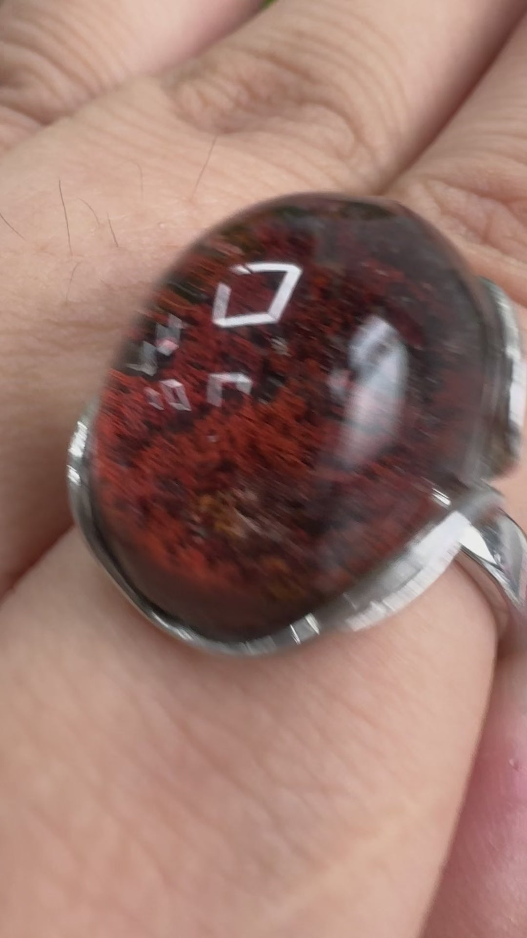 Red Garden Quartz Ring