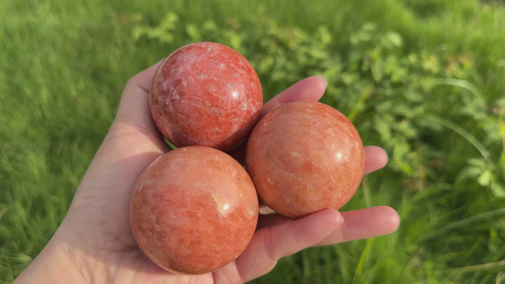 Natural Orange Calcite Sphere
