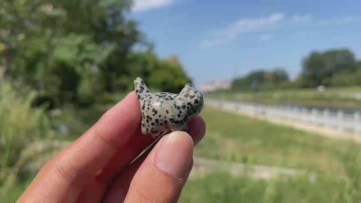 Natural Crystal Mixed Material Mini Walking Cat