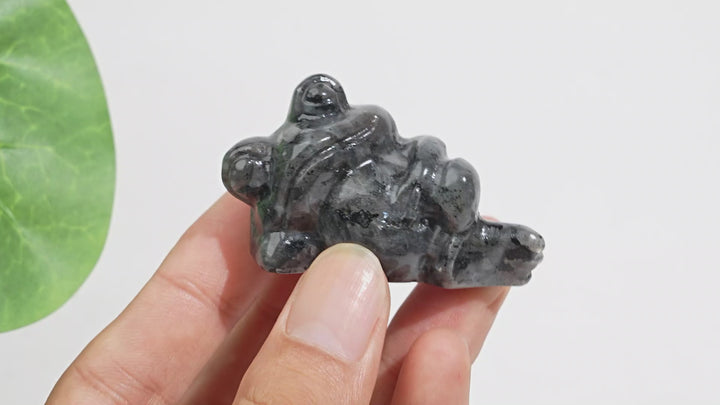 Natural Crystal Carving Cute Sleeping Frog