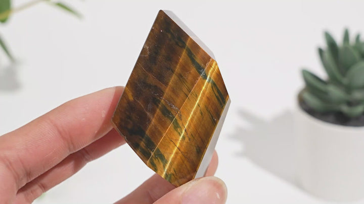 Natural Crystal Blue and Yellow Tiger's Eye Freeform