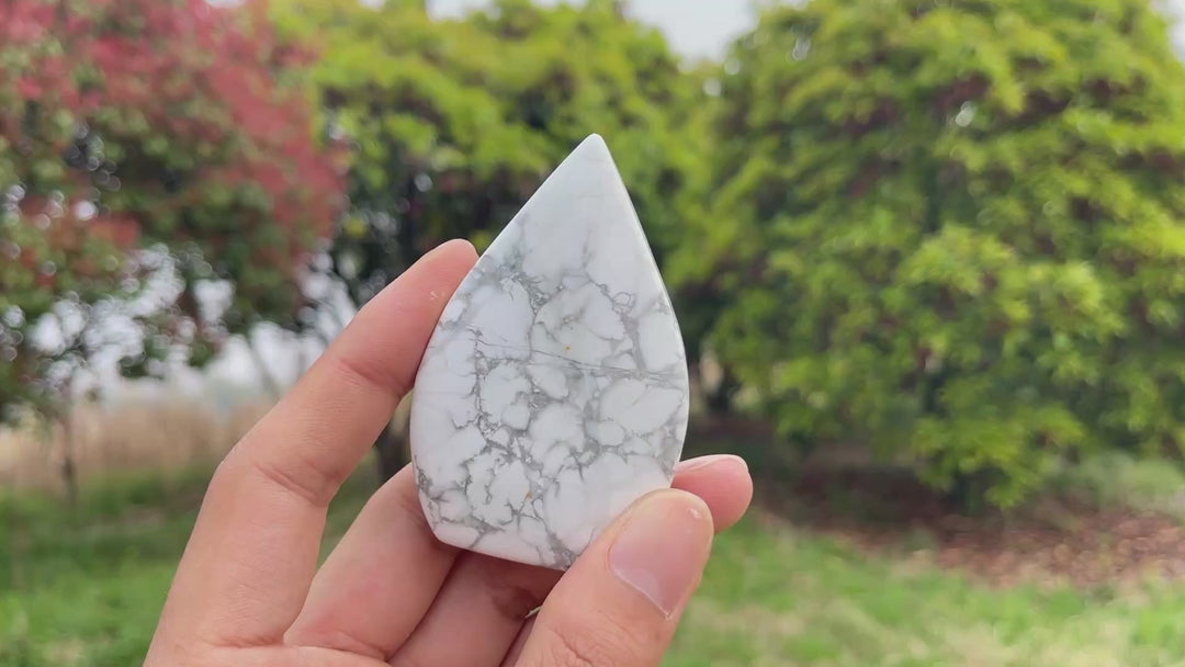 Natural Howlite Crystal Teardrop