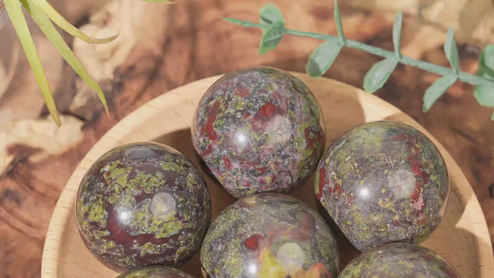 Natural Dragon Blood Stone Sphere