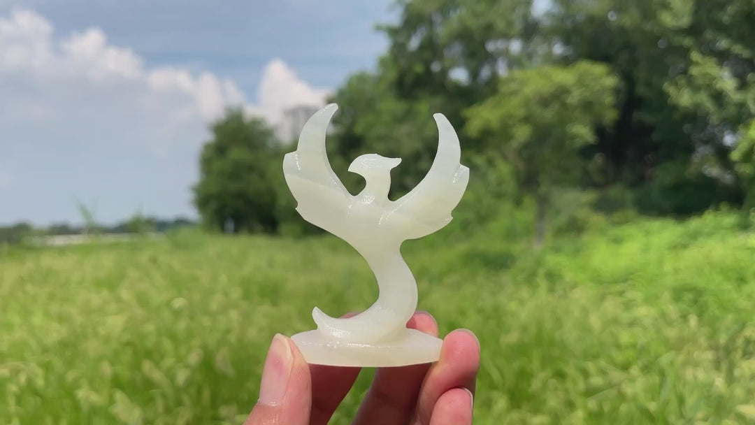 Natural Crystal Grace Phoenix Carving