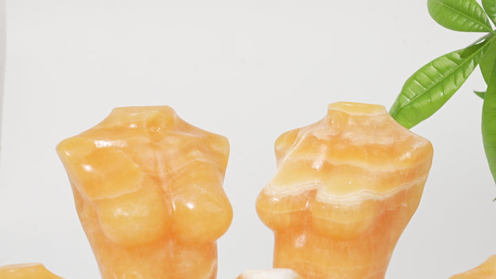 Natural Yellow Calcite Goddess Model