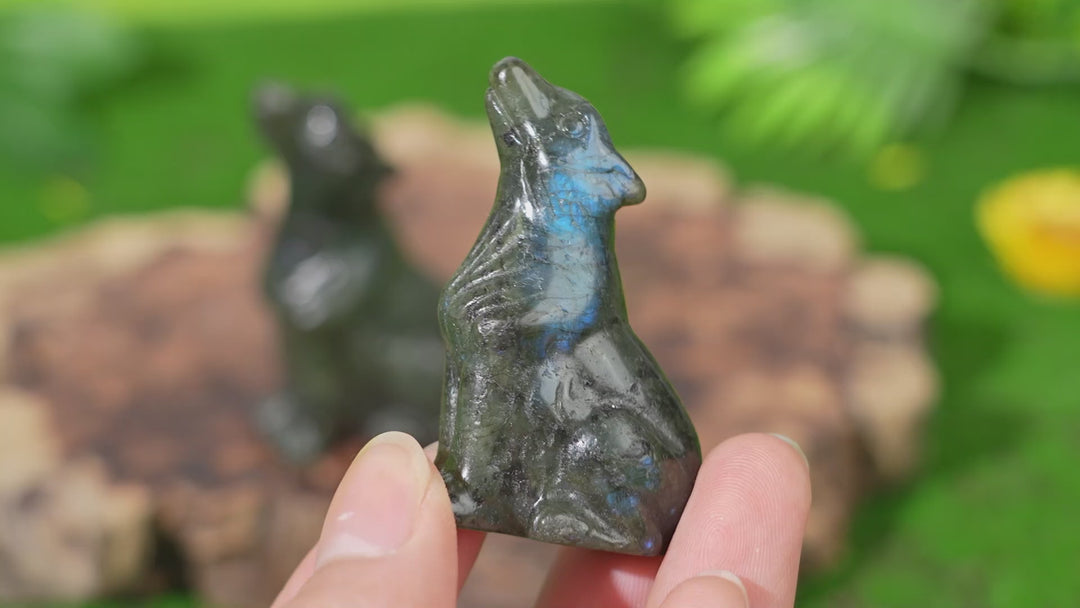 Natural Labradorite Skyward Wolf