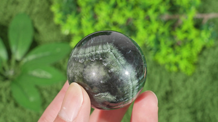 Natural Crystal Top Seraphinite Sphere
