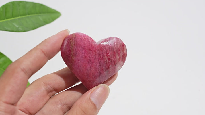 Natural Crystal Rhodonite In Quartz Heart