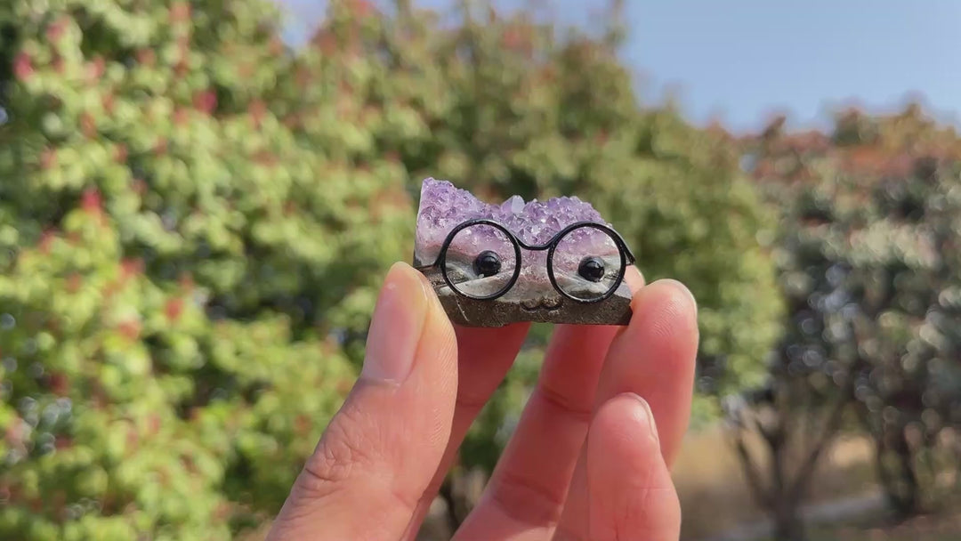 Kristallbaum mit Rohstein