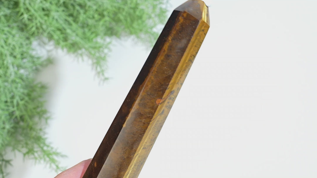 Natural Crystal Tiger Eye Point