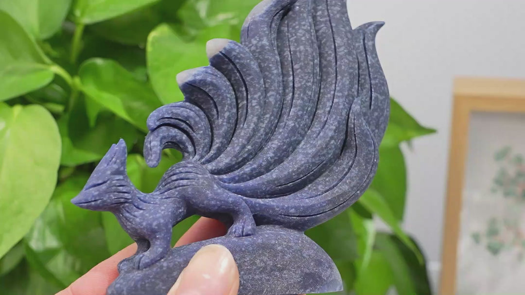 Natural Blue Aventurine Nine-Tailed Fox