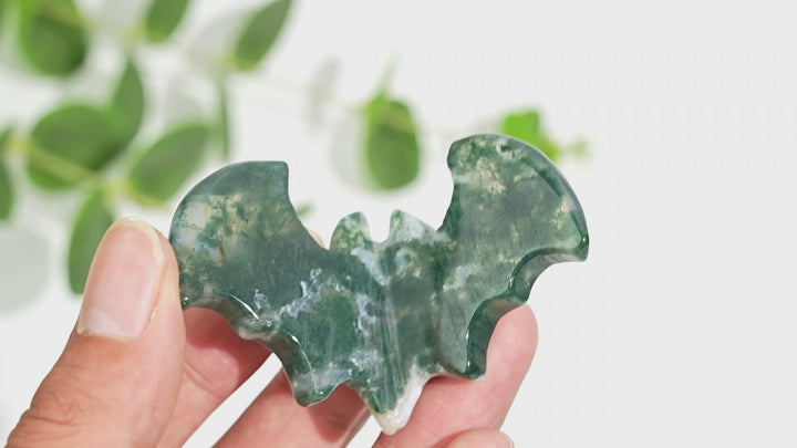 Natural Crystal 3D Bat Carving