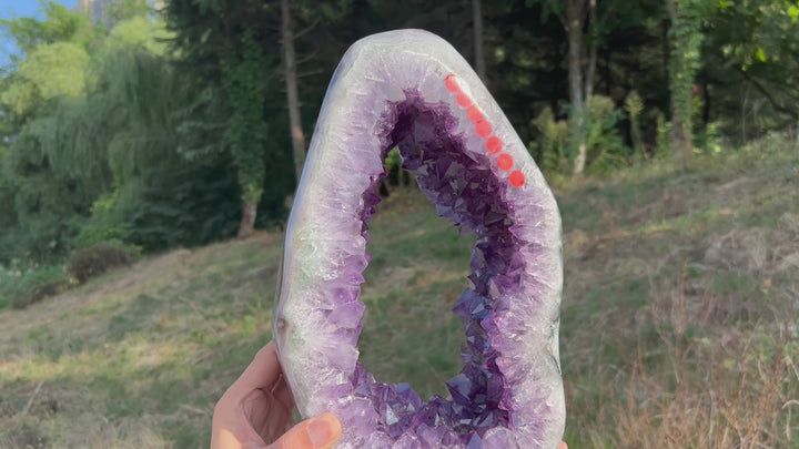 Unique,Imperfect Amethyst Portal With Stand