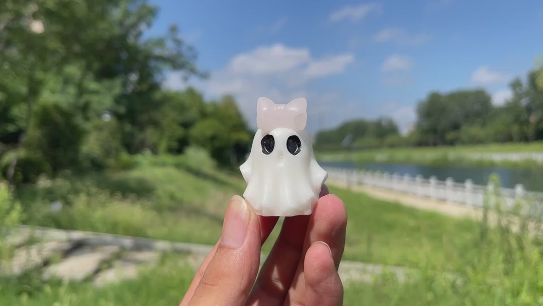 Natural Crystal Bow Accented Ghost Carving
