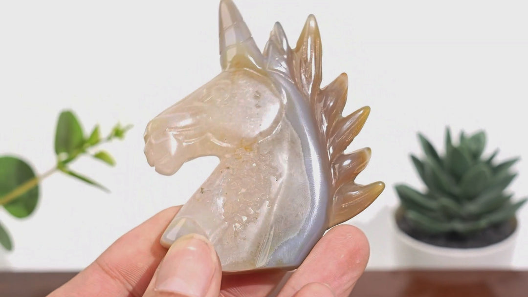 Unique, Agate Geode Unicorn