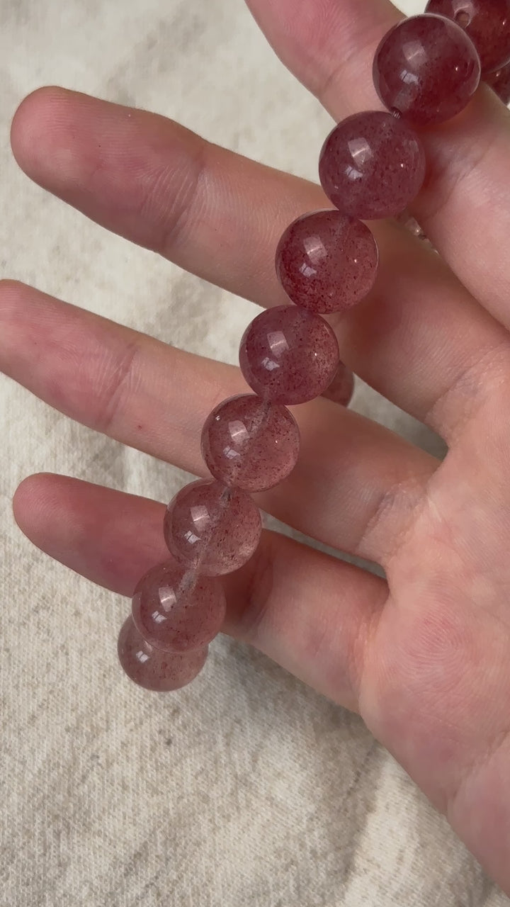 Strawberry Quartz Bracelet 11.9-12.3mm