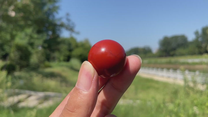 Natural Crystal Red Jasper Sphere
