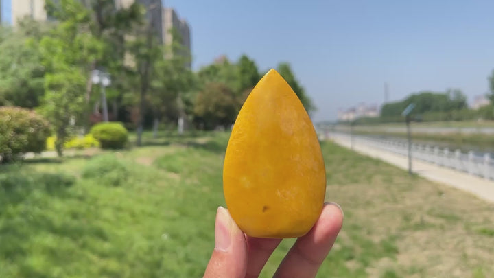 Natural Yellow Aventurine Crystal Teardrop
