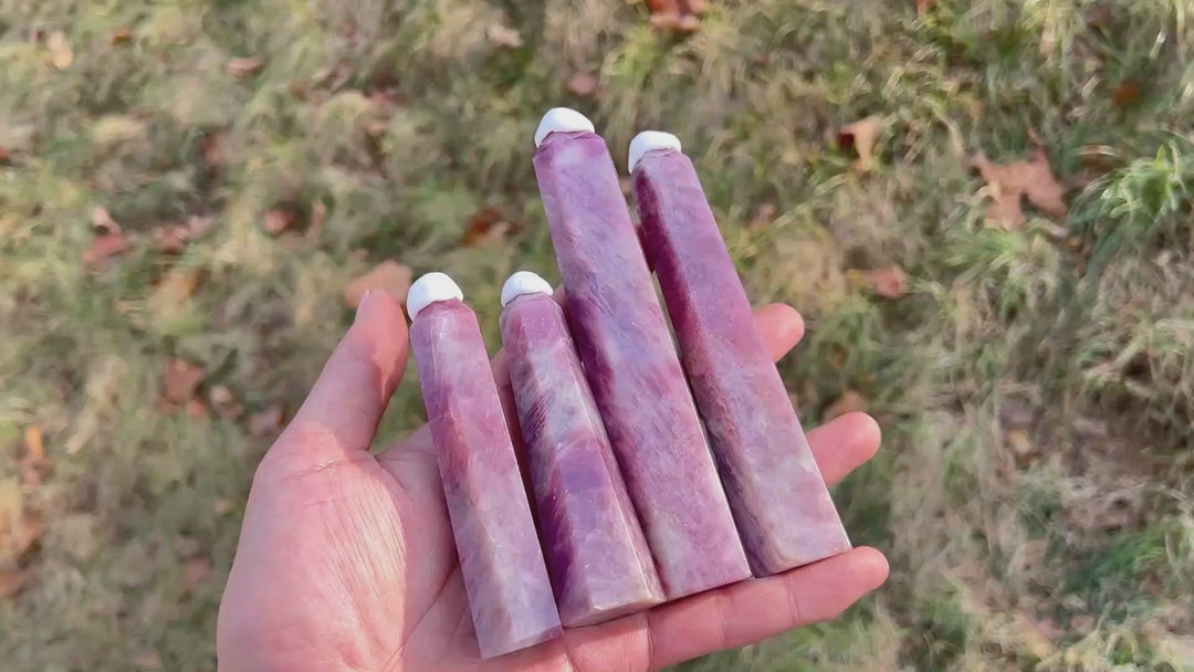 Natural Crystal Purple Rose Quartz Point