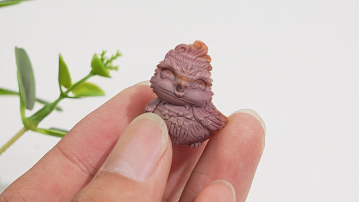 Natural Crystal Alashan Agate Cute Phoenix