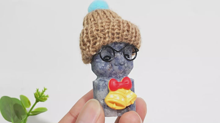 A Slightly Imperfect Natural Crystal Cute Groot With Hat