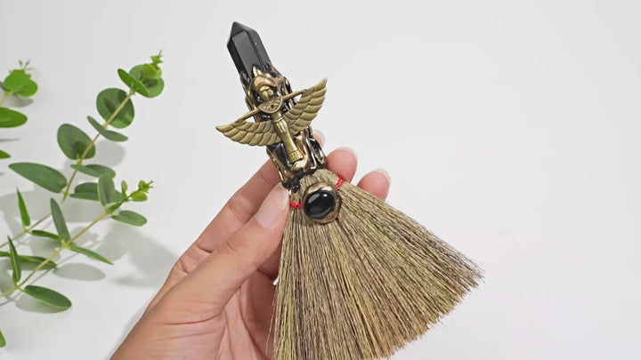 Natural Crystal Broom Wand