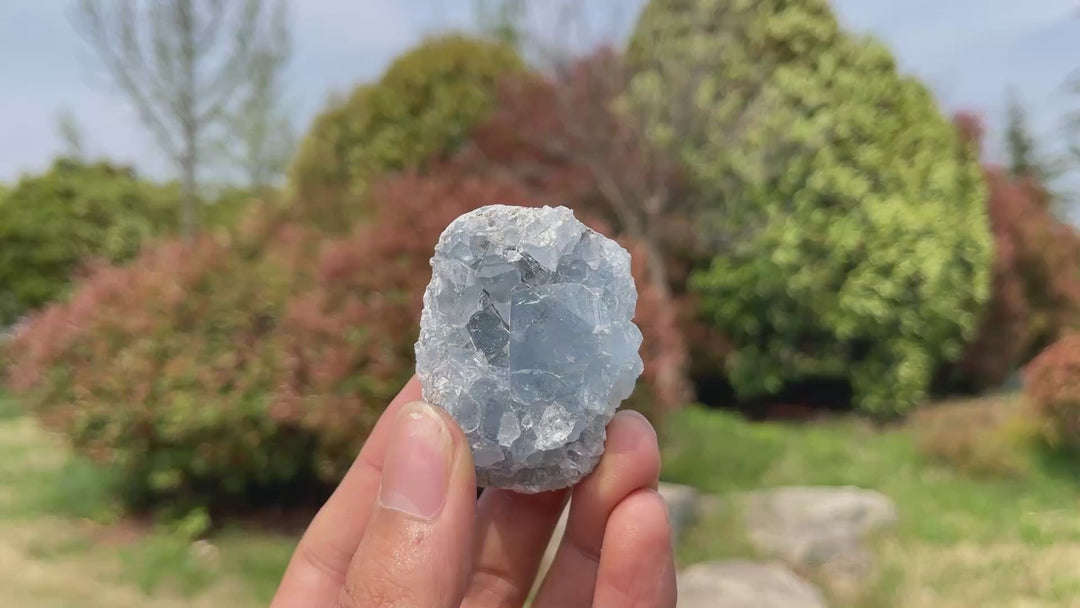 Natural Celestite Raw Crystal Cluster