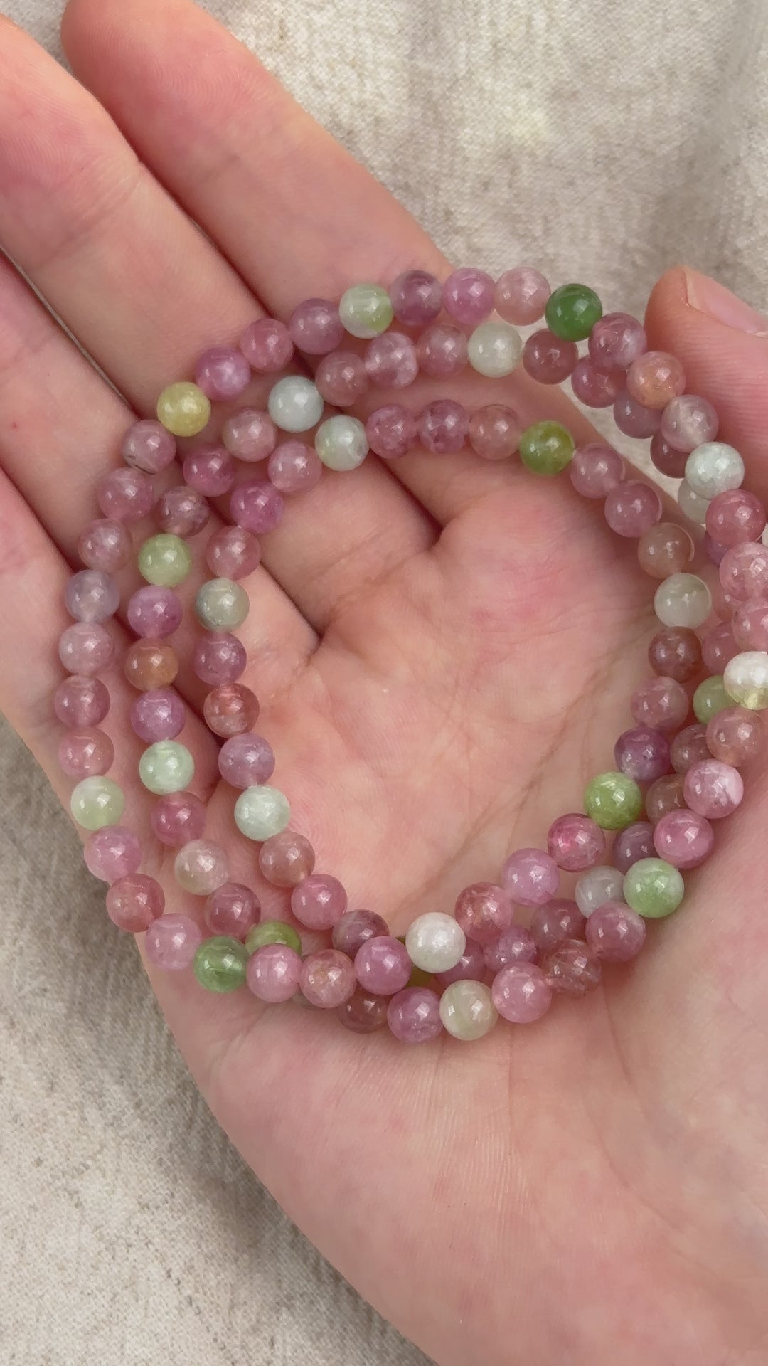 Tourmaline Triple Wrap Bracelet 5.2-5.4cm