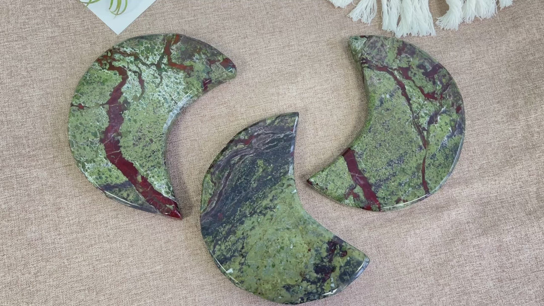 Unique, Natural Dragon Blood Stone Moon