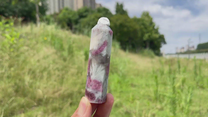 Natural Pink Tourmaline Crystal Point