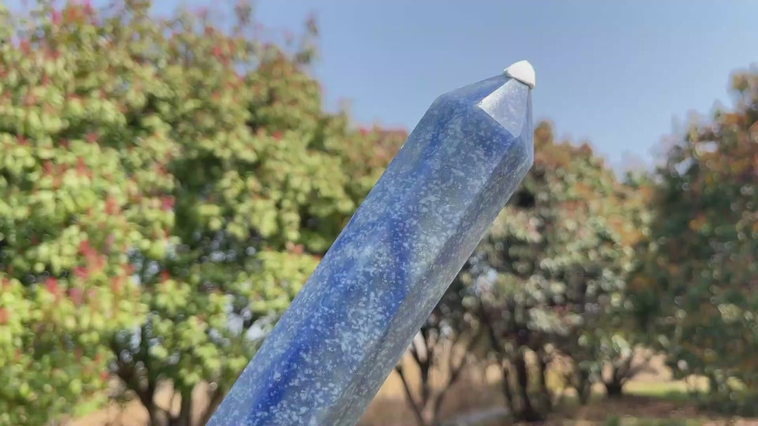 Natural Crystal Blue Aventurine Point